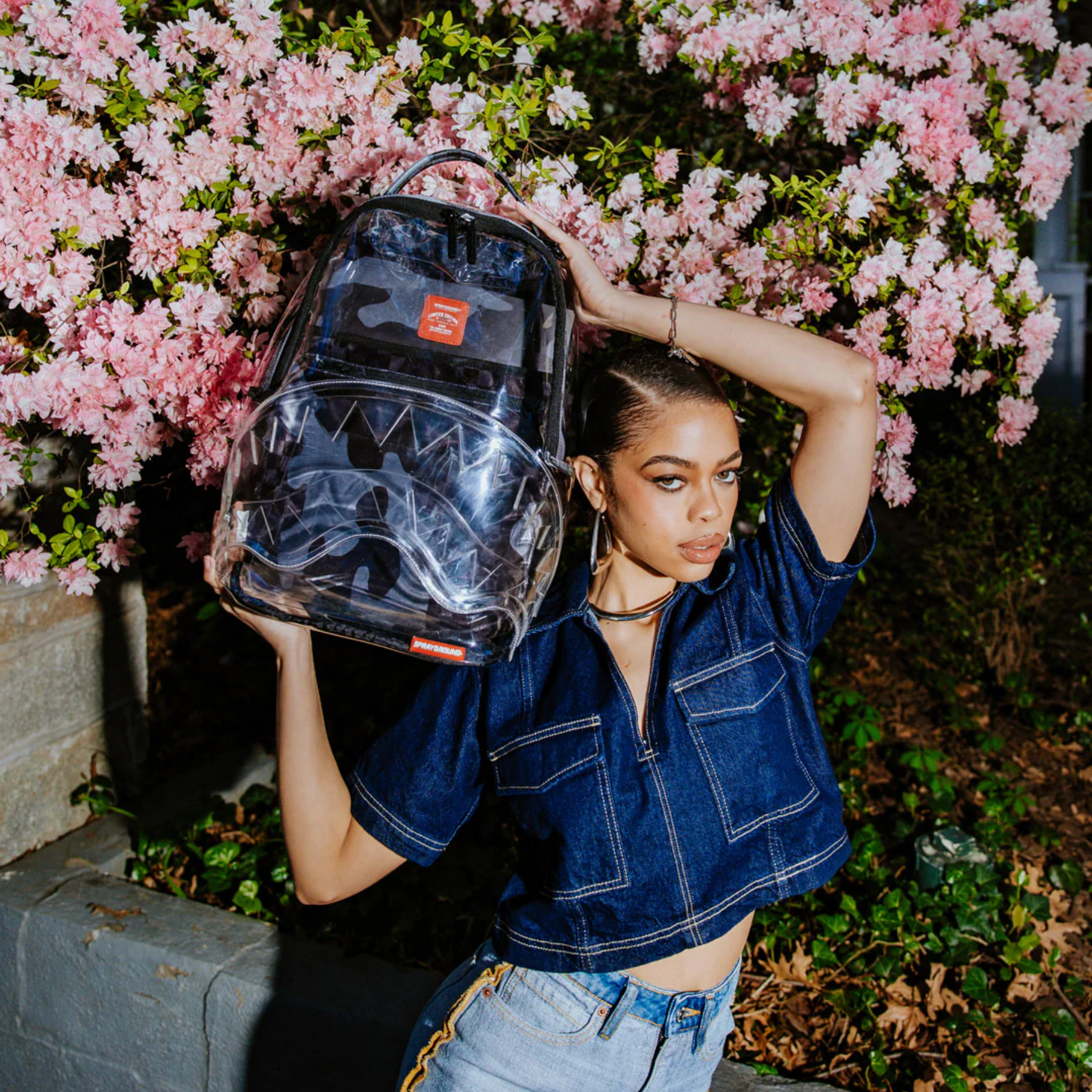 MOCHILA SPRAYGROUND CLEAR AS NIGHT - CLEAR