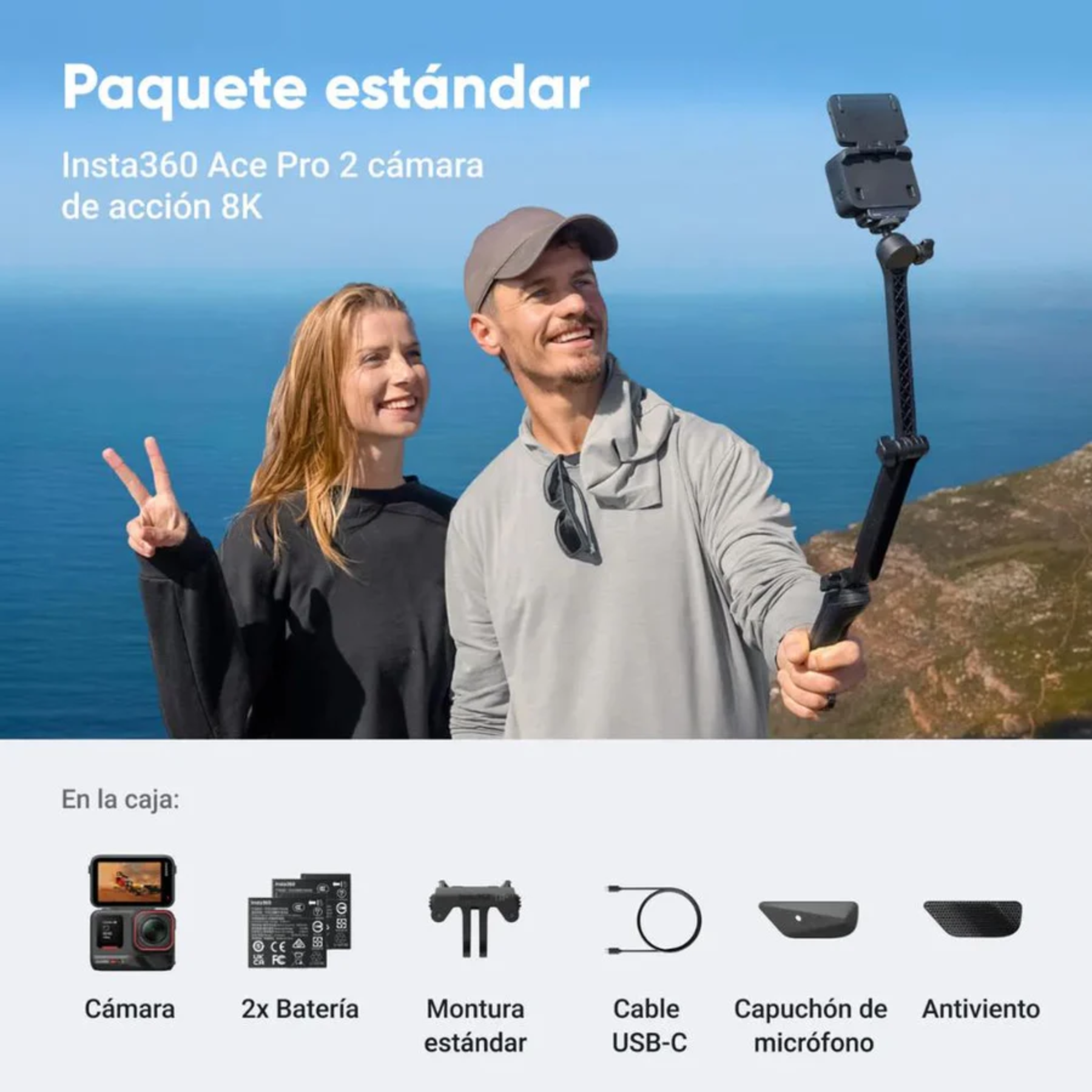 Cámara Insta360 Ace Pro 2 Dual Battery