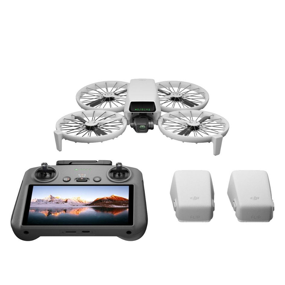DJI Flip Combo (RC2) | Dron 4K con Pantalla HD y Baterías Extras