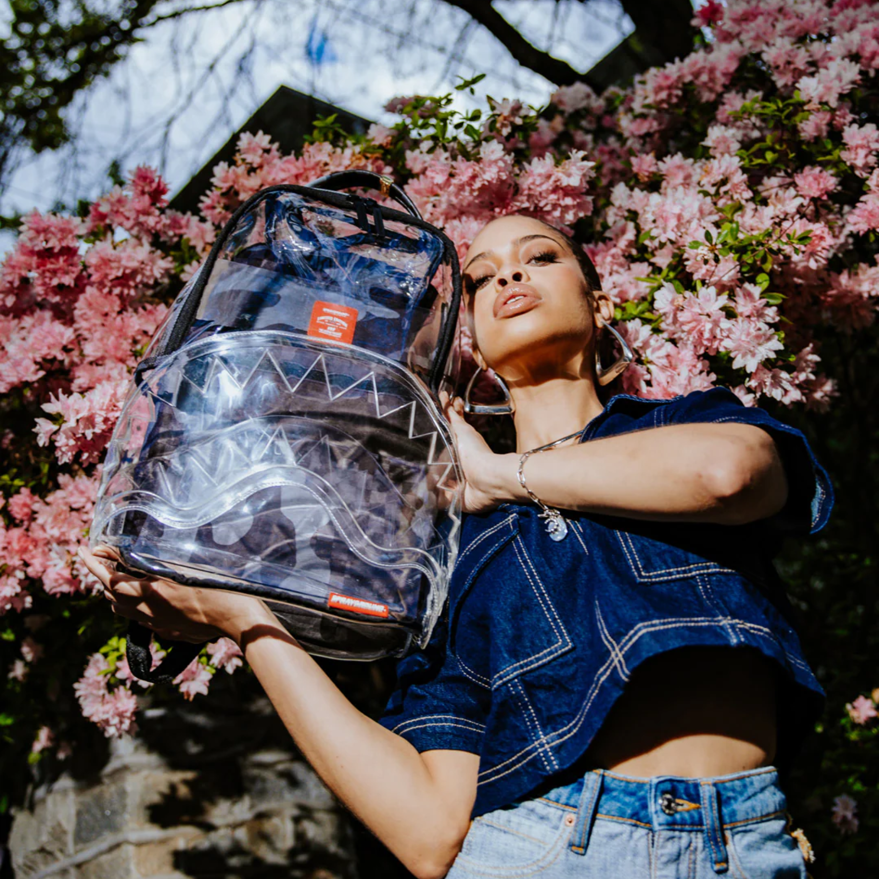 MOCHILA SPRAYGROUND CLEAR AS NIGHT - CLEAR