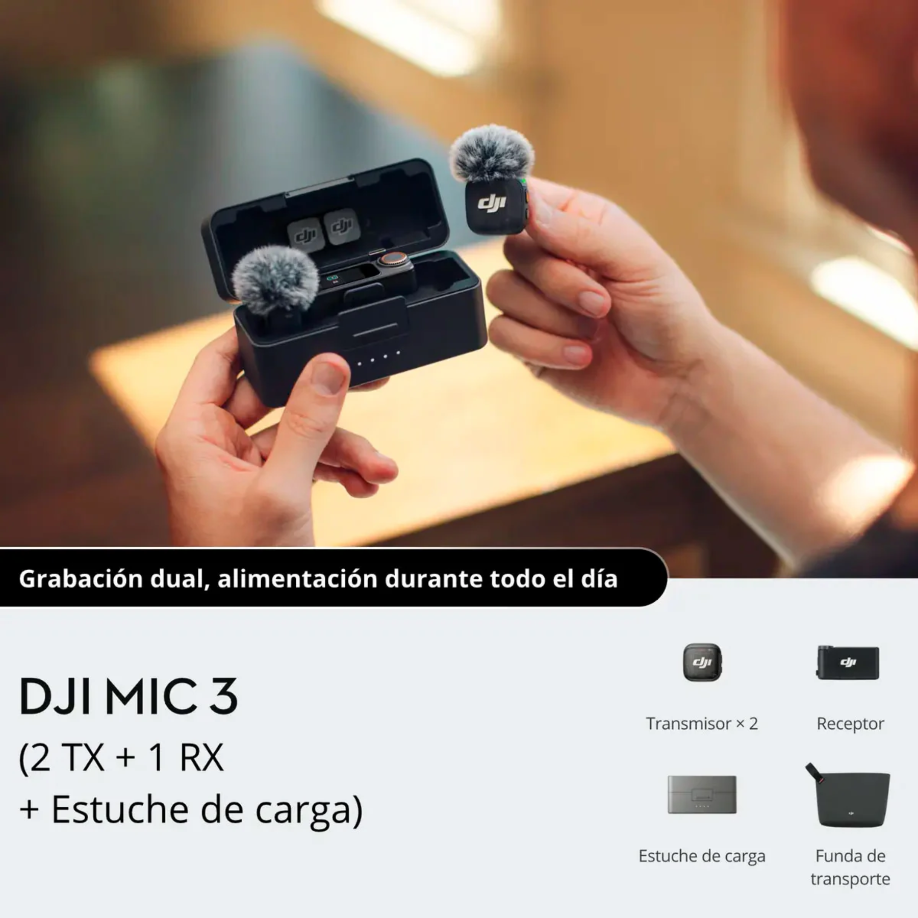 DJI Mic 3 (2Tx + 1Rx) + Case